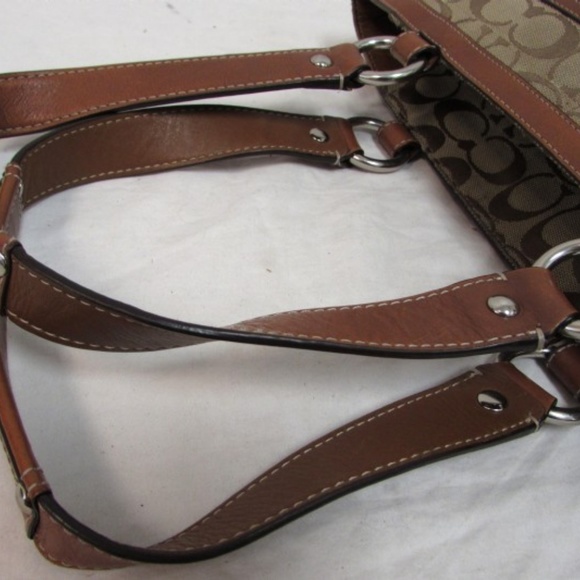 Coach Penelope Monogram Brown Trim Purse -F14693 - Picture 4 of 8